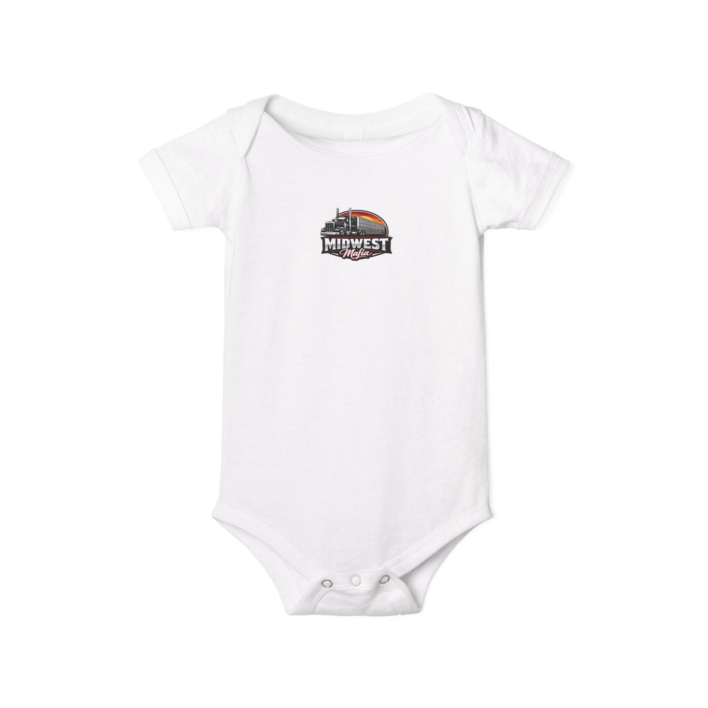 Midwest Roots Baby Onesie – Infant Jersey One-Piece with Skyline Logo