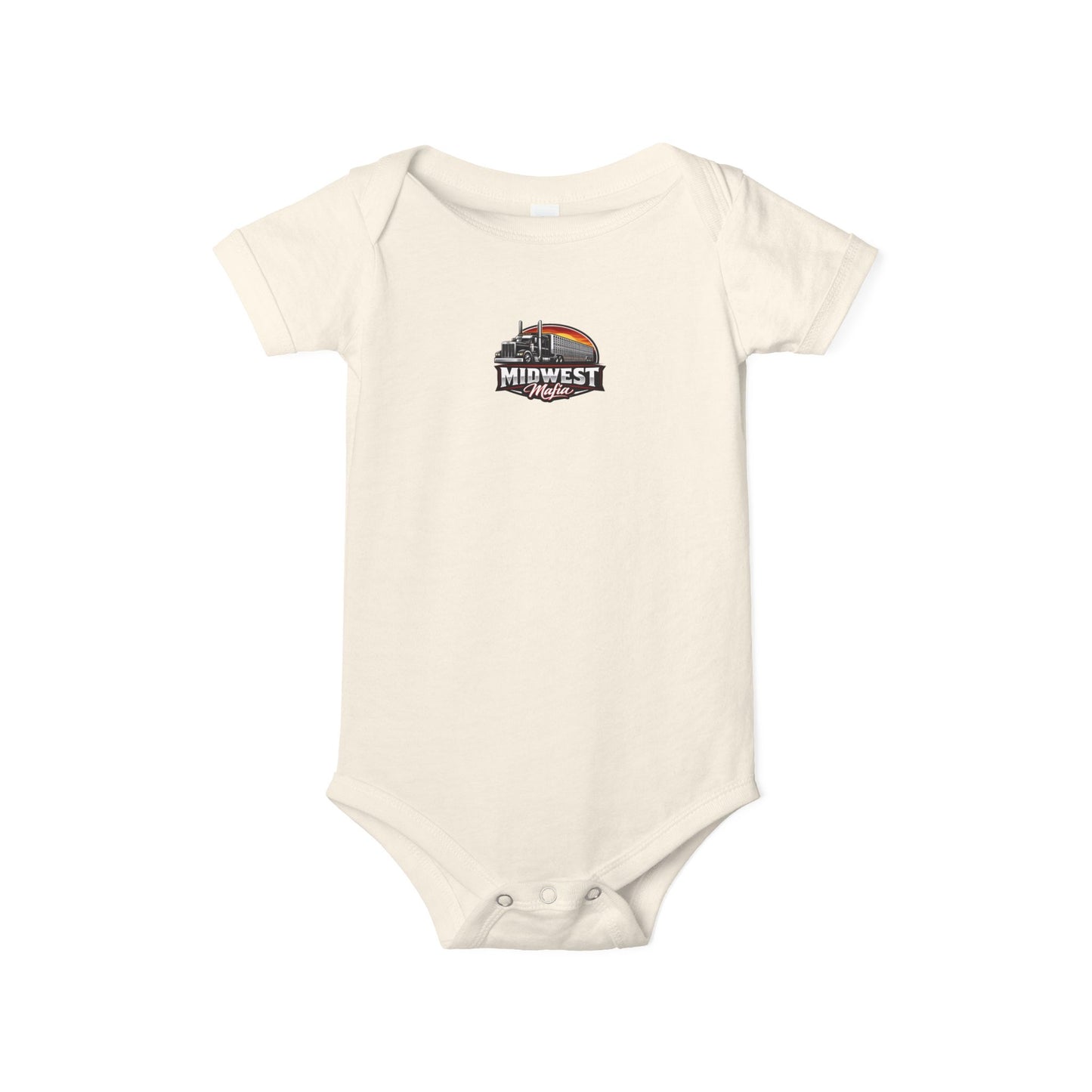 Midwest Roots Baby Onesie – Infant Jersey One-Piece with Skyline Logo