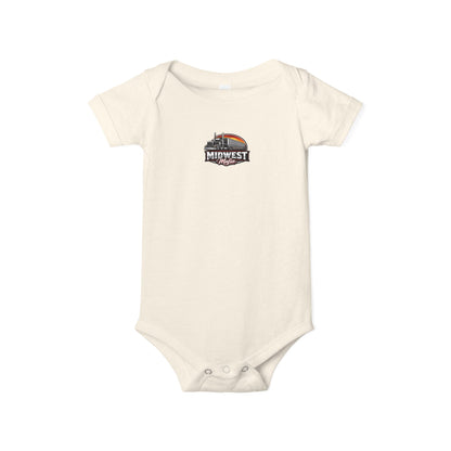 Midwest Roots Baby Onesie – Infant Jersey One-Piece with Skyline Logo