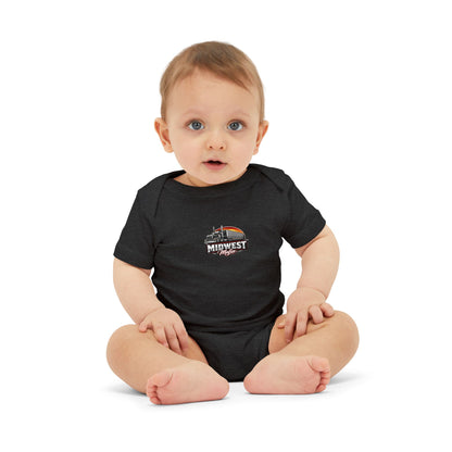 Midwest Roots Baby Onesie – Infant Jersey One-Piece with Skyline Logo