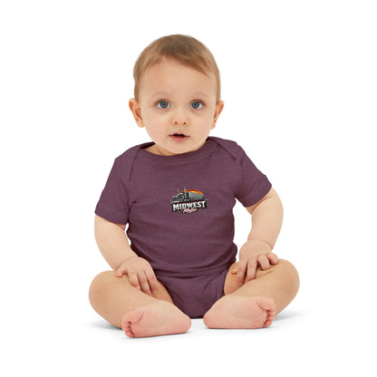 Midwest Roots Baby Onesie – Infant Jersey One-Piece with Skyline Logo