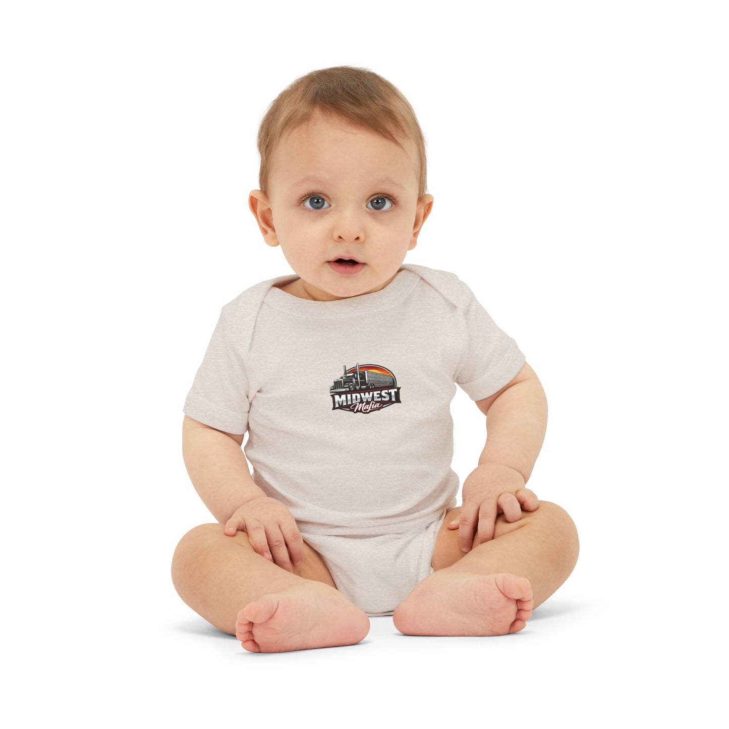 Midwest Roots Baby Onesie – Infant Jersey One-Piece with Skyline Logo