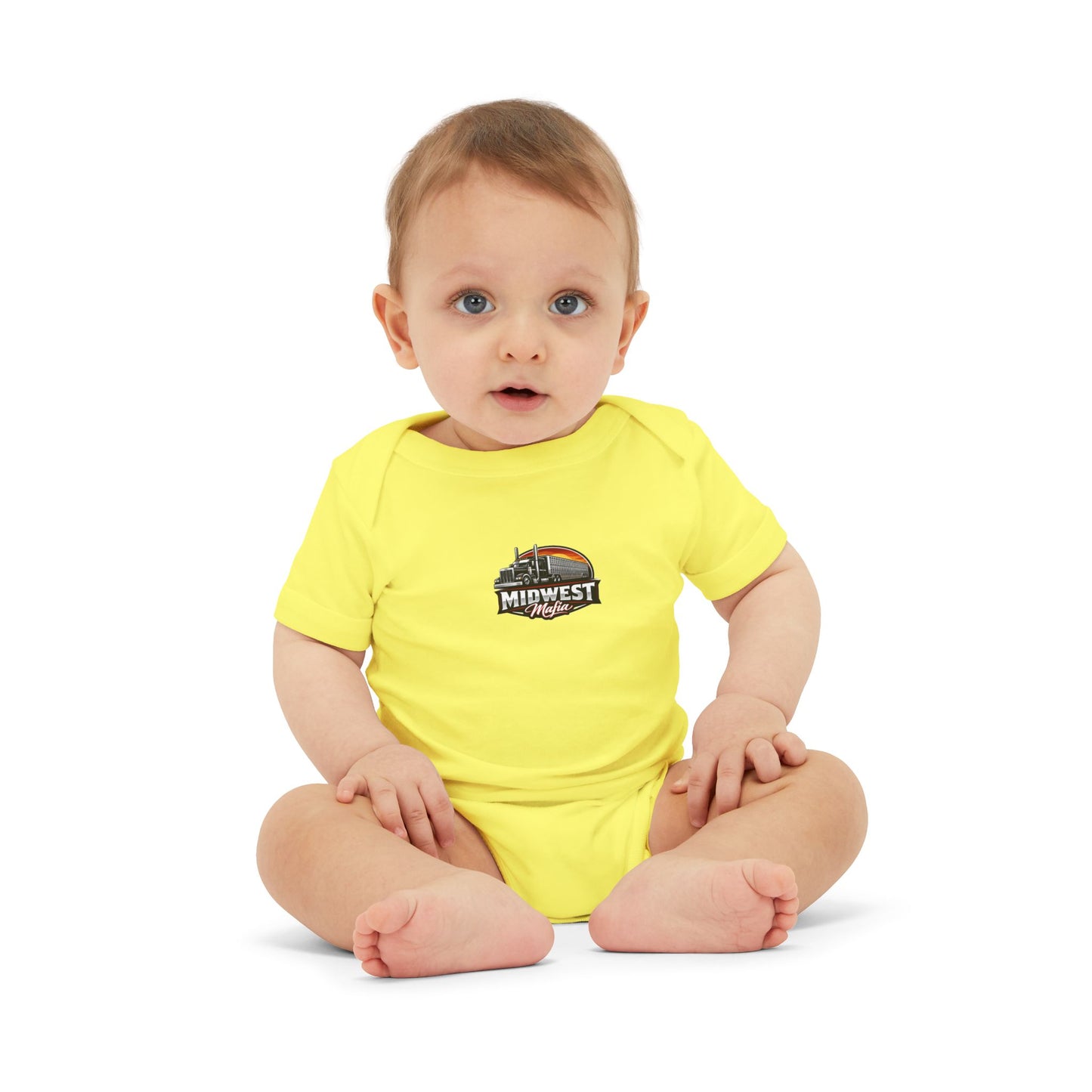 Midwest Roots Baby Onesie – Infant Jersey One-Piece with Skyline Logo