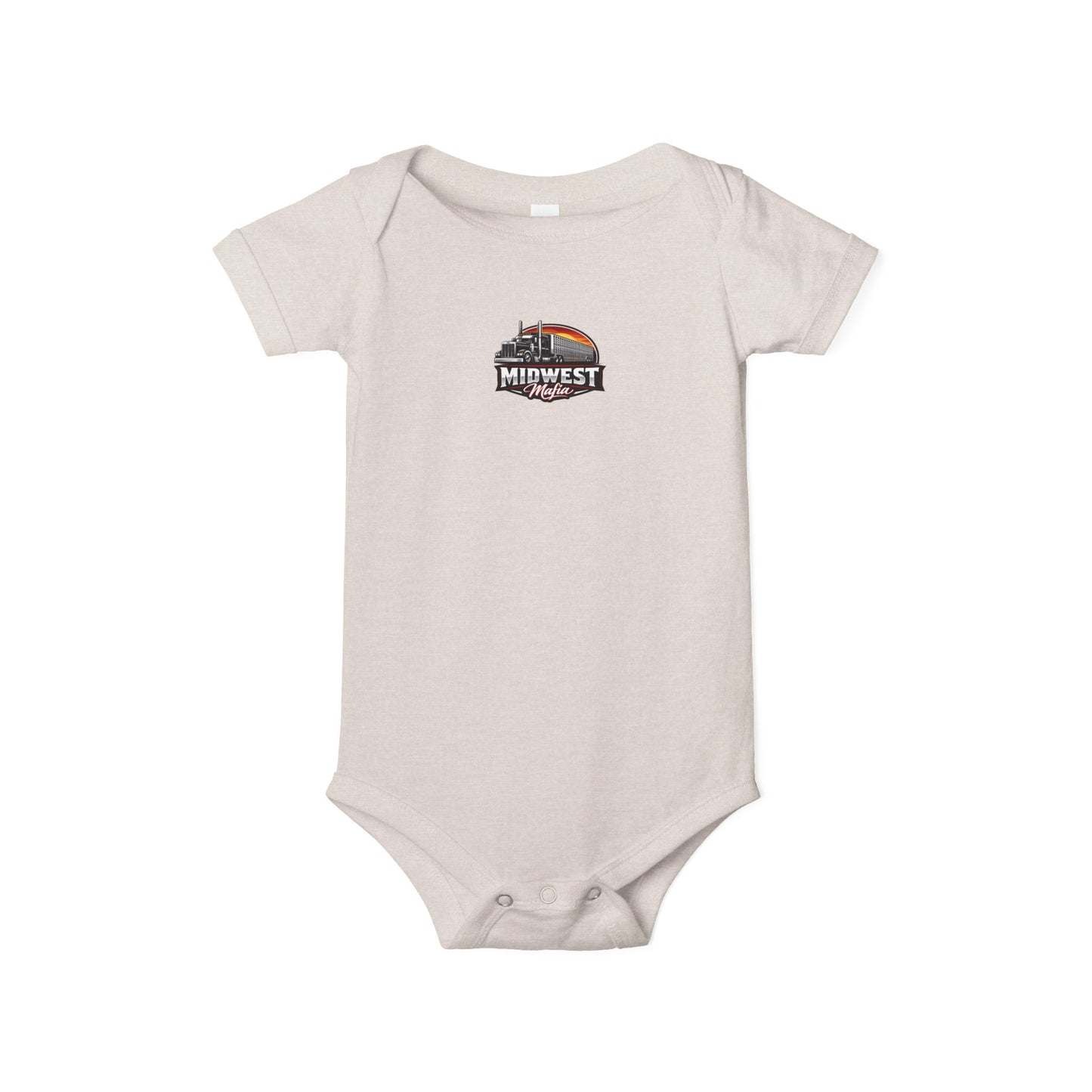 Midwest Roots Baby Onesie – Infant Jersey One-Piece with Skyline Logo